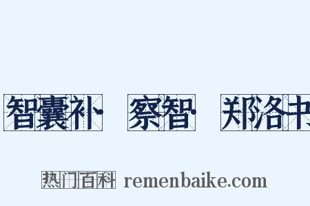 智囊补·察智·郑洛书是什么意思的图片